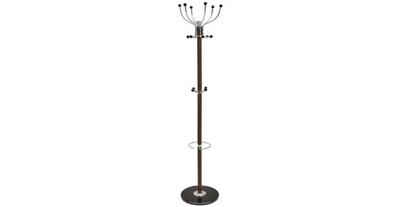 GARDEROBENSTÄNDER in Dunkelbraun 37/176/37 cm - Dunkelbraun, Basics, Kunststoff/Stein (37/176/37cm) - Xora