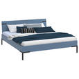 BETT 180/200 cm,  in Blau  - Blau/Schwarz, Design, Metall (180/200cm) - Xora