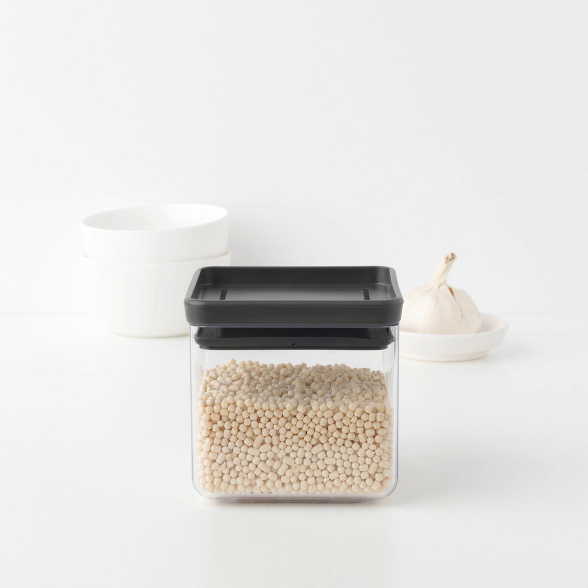 VORRATSDOSE 0,7 l  - Dunkelgrau/Transparent, Design, Kunststoff (11/10.5/11cm) - Brabantia