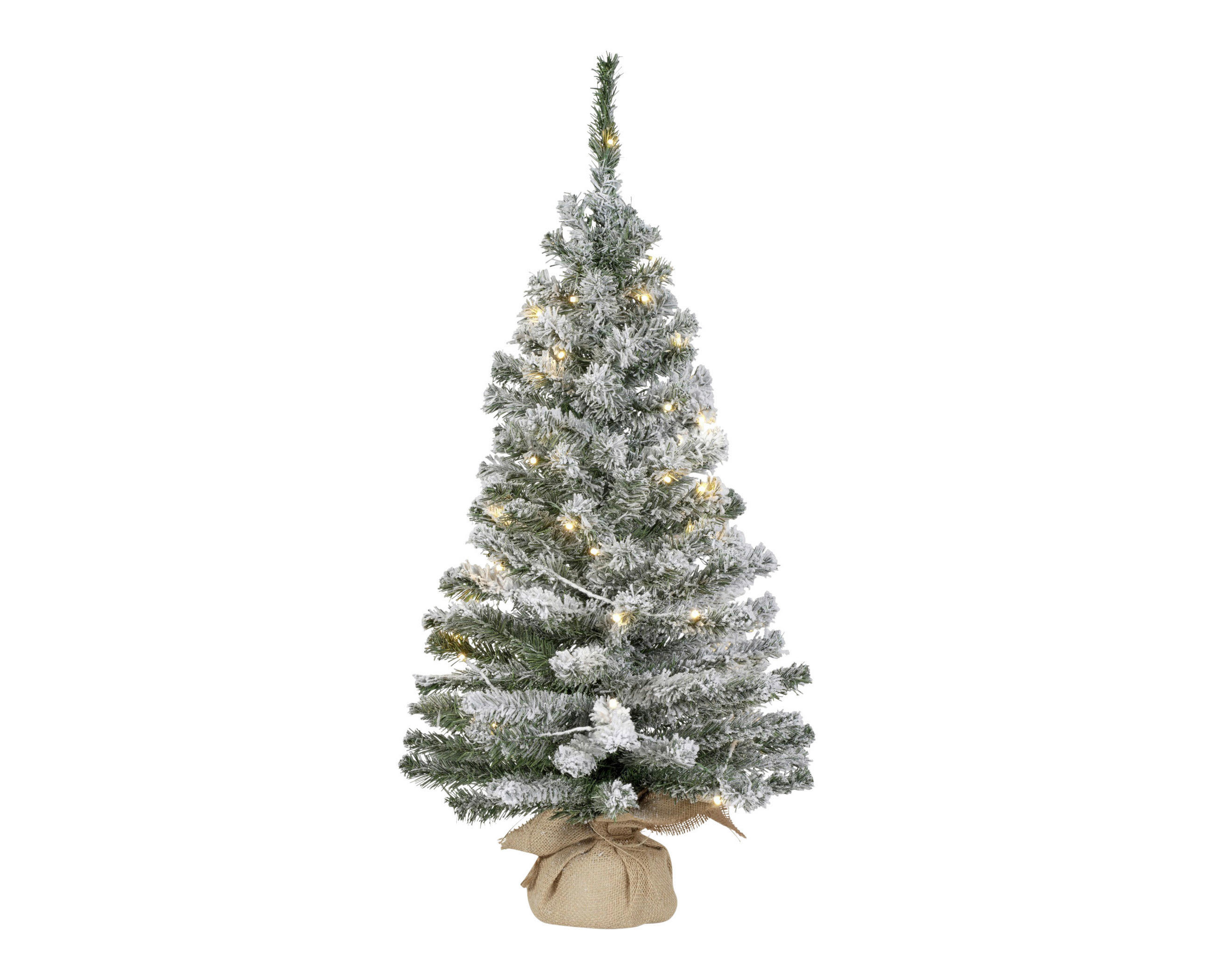 WEIHNACHTSBAUM 90 cm  - Weiß/Grün, Basics, Kunststoff/Textil (46/90cm) - X-Mas
