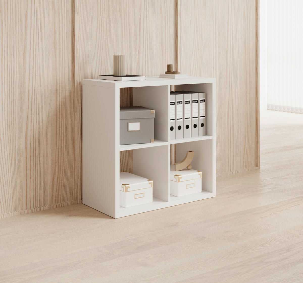 RAUMTEILER  in Holzwerkstoff   - Weiss, Design, Holzwerkstoff (77/77/38cm) - Carryhome