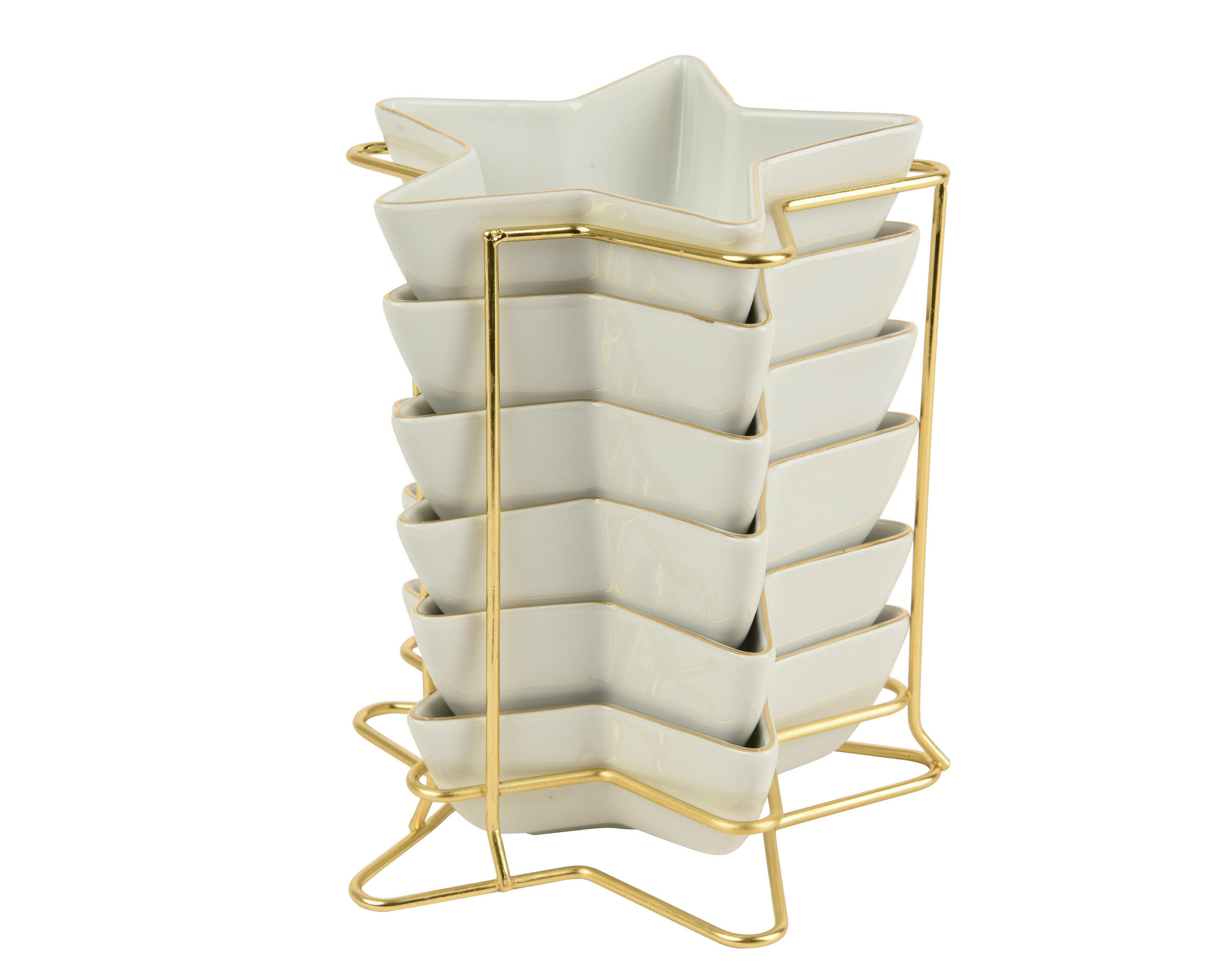 SCHALE  - Goldfarben/Weiß, LIFESTYLE, Keramik/Metall (15/15cm)
