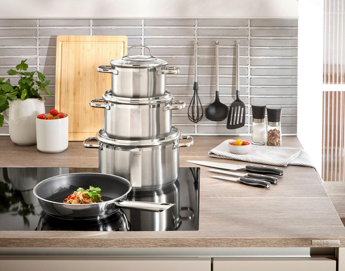KOCHTOPFSET GOURMET-SET ELEGANCE 13-teilig  - Basics, Metall (37,8/29/59cm) - Rösle