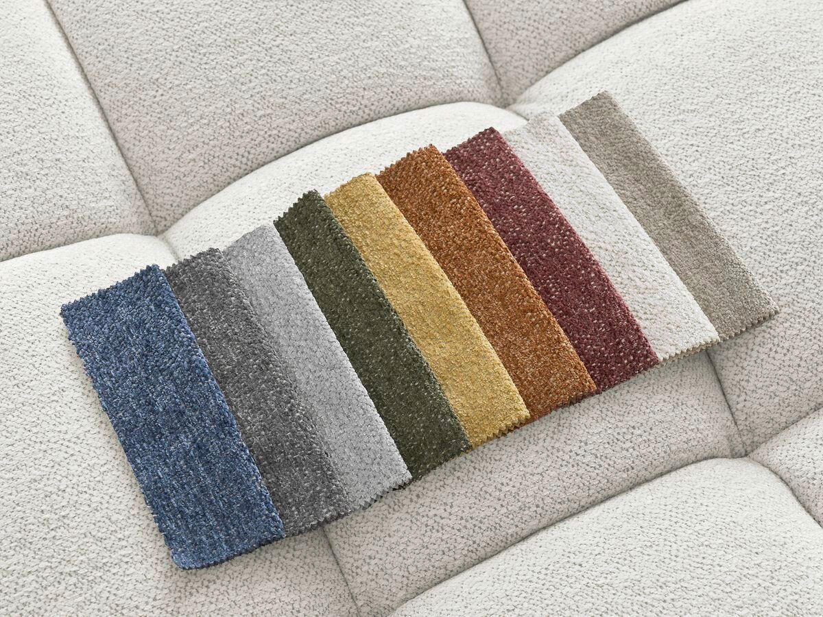 ECKSOFA Ottomane rechts  EVEREST Weiß Flachgewebe  - Schwarz/Weiß, MODERN, Kunststoff/Textil (352/210cm) - Livetastic