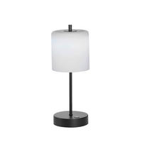 AKKU-TISCHLEUCHTE Riva 13/34,50 cm   - Sandfarben/Schwarz, Design, Glas/Metall (13/34,50cm)