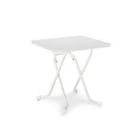 GARTENKLAPPTISCH 67/67/73 cm  - Weiß, Basics, Holz/Metall (67/67/73cm) - Gardenson