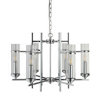 HÄNGELEUCHTE Milo 60/60/42 cm   - Chromfarben, Design, Glas/Metall (60/60/42cm) - Searchlight