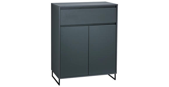 KOMMODE , 80/103/38 cm, 1 Schublade(n)  - Anthrazit/Schwarz, KONVENTIONELL, Holzwerkstoff/Metall (80/103/38cm) - Carryhome