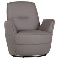 XXL-SESSEL in Dunkelbraun  - Dunkelbraun, Design, Leder/Metall (83/90/85cm) - Landscape