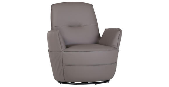 XXL-SESSEL - Dunkelbraun, Design, Leder/Metall (83/90/85cm) - Landscape