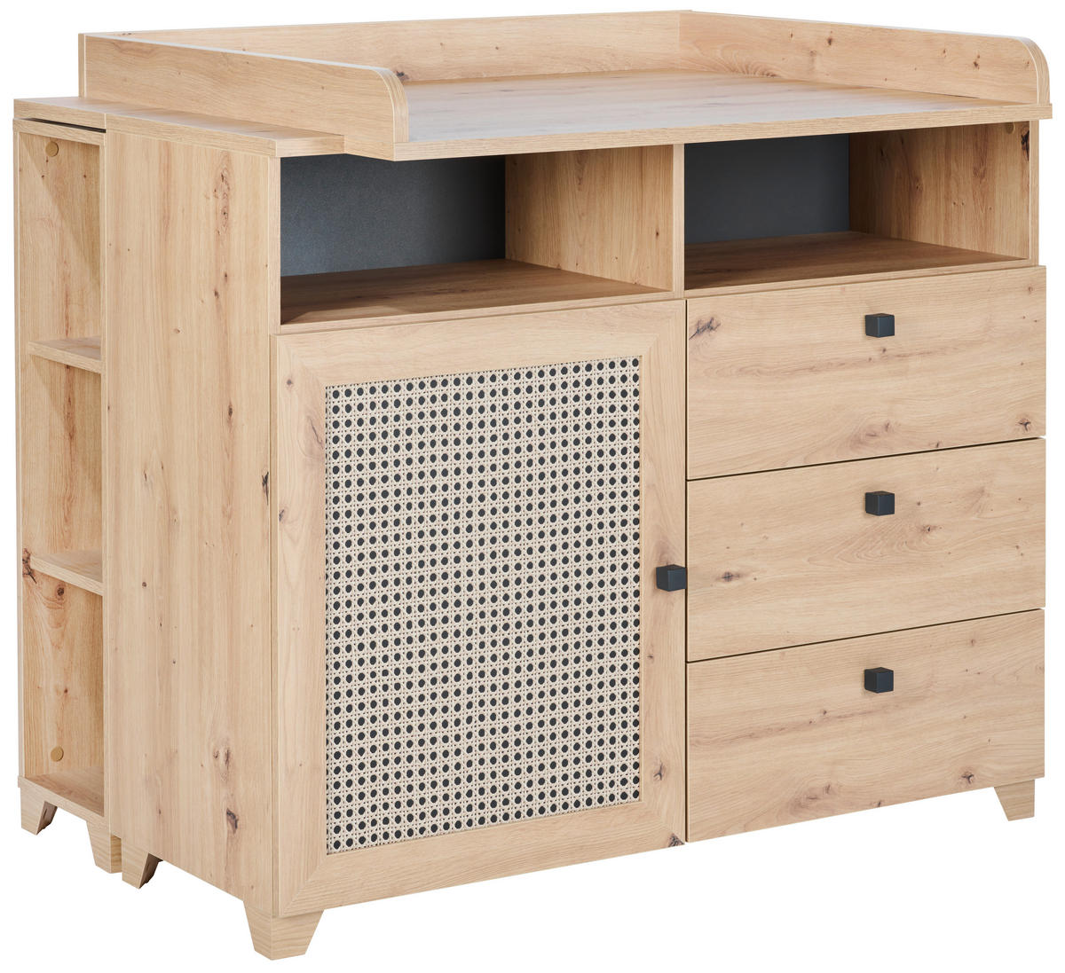 WICKELKOMMODE Clair 108/92/102/77 cm  - Anthrazit/Eiche Artisan, Basics, Holzwerkstoff/Metall (108/92/102/77cm) - Jimmylee