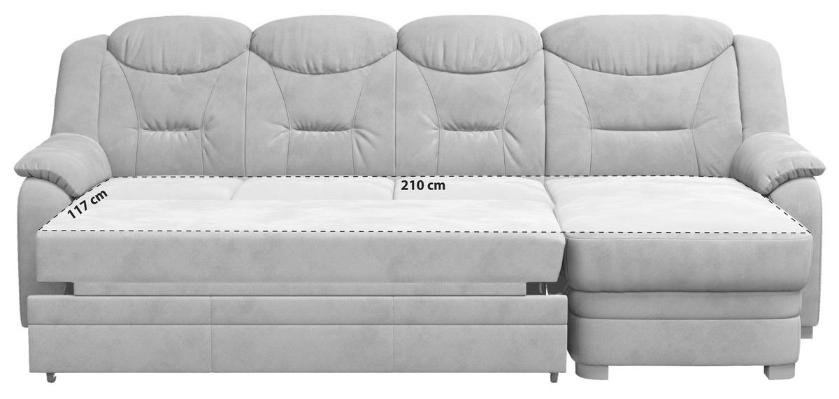 ECKSOFA Anthrazit Mikrofaser  - Anthrazit/Schwarz, Basics, Kunststoff/Textil (257/162cm) - MID.YOU
