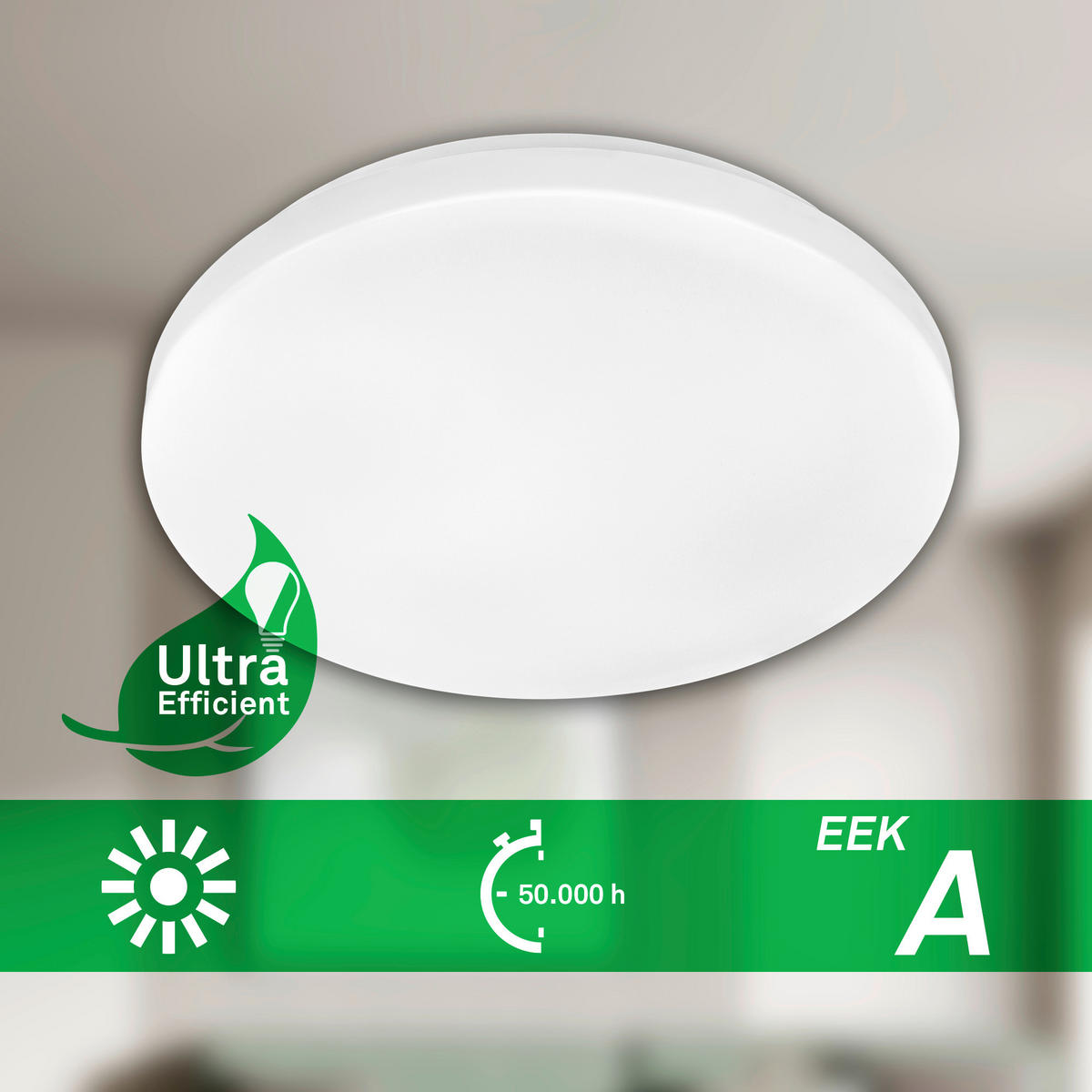LED-DECKENLEUCHTE Elipso A 29/6 cm   - Weiß, Basics, Kunststoff (29/6cm)