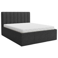 POLSTERBETT 160/200 cm,  in Anthrazit, Matratze, Lattenrost, Bettkasten, H3 + H4 = fest + sehr fest  - Anthrazit, Trend, Holz/Textil (160/200cm) - Boxxx