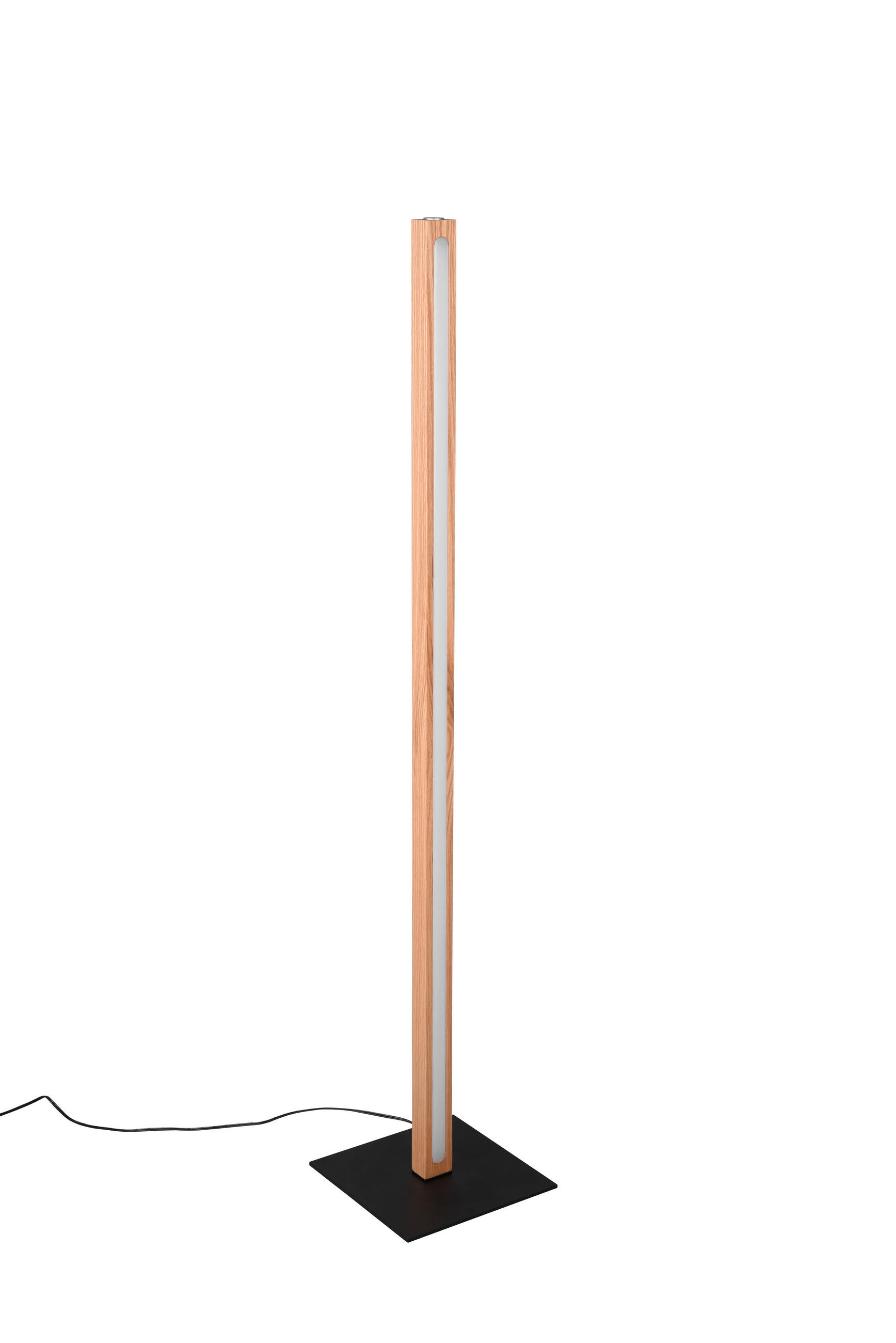 LED-STEHLEUCHTE  22/115/22 cm   - Schwarz, Natur, Holz/Metall (22/115/22cm) - Trio Leuchten