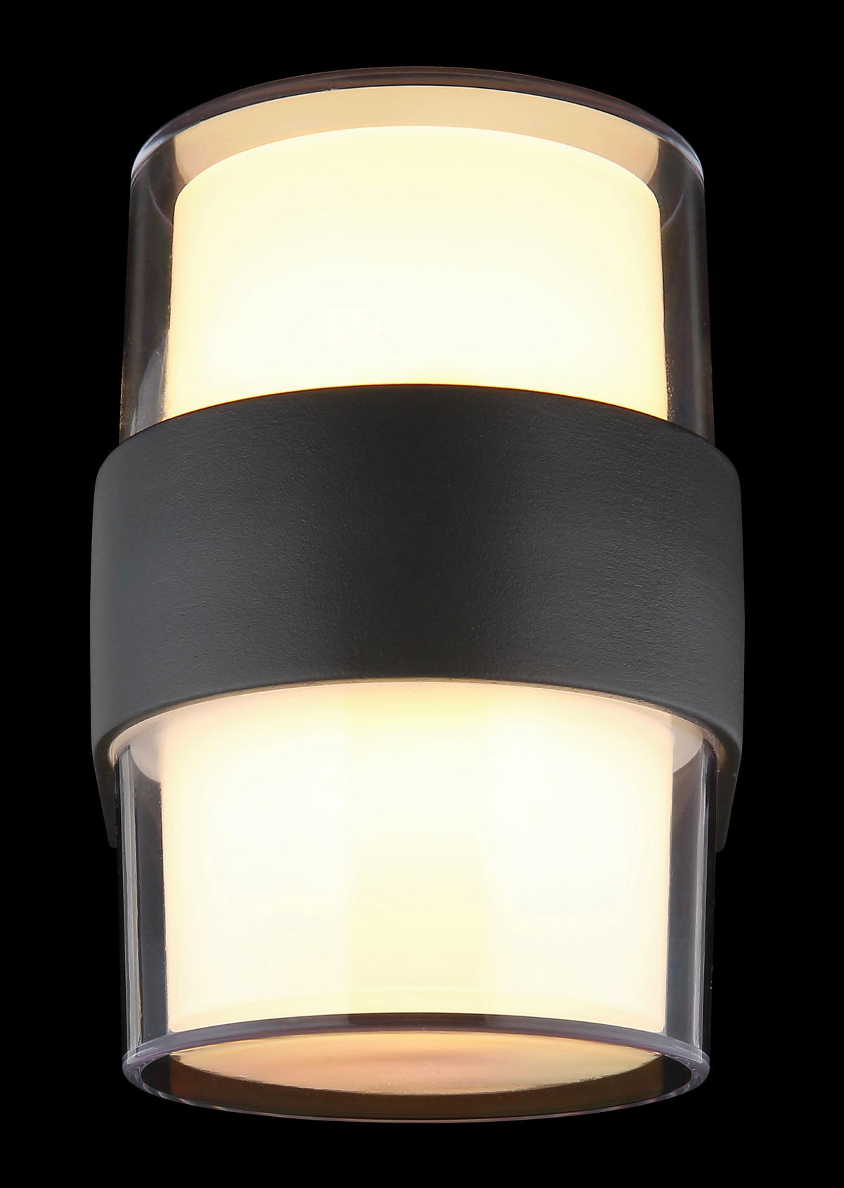 AUßENLEUCHTE 9,6/6 cm   - Klar/Anthrazit, Design, Kunststoff/Metall (9,6/6cm) - Globo