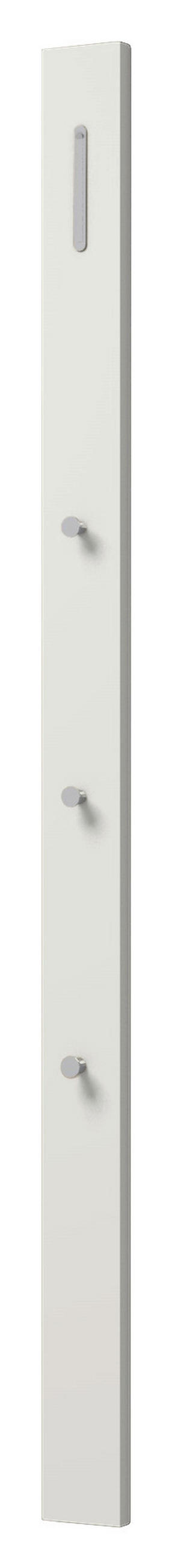 GARDEROBE 4-teilig  in 170/185/33 cm  - Weiss, Design, Glas/Holzwerkstoff (170/185/33cm) - Moderano