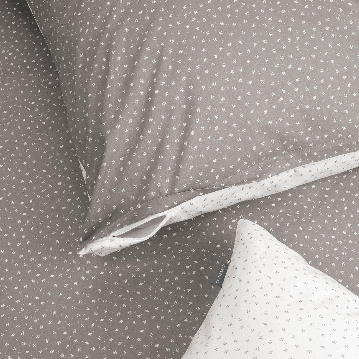BETTWÄSCHE 2-teilig MILLIE Renforcé 135/200 cm  - Grau, Basics, Textil (135/200cm)