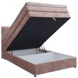 BOXSPRINGBETT 120/200 cm  in Hellrot  - Hellrot/Schwarz, KONVENTIONELL, Kunststoff/Textil (120/200cm) - Carryhome