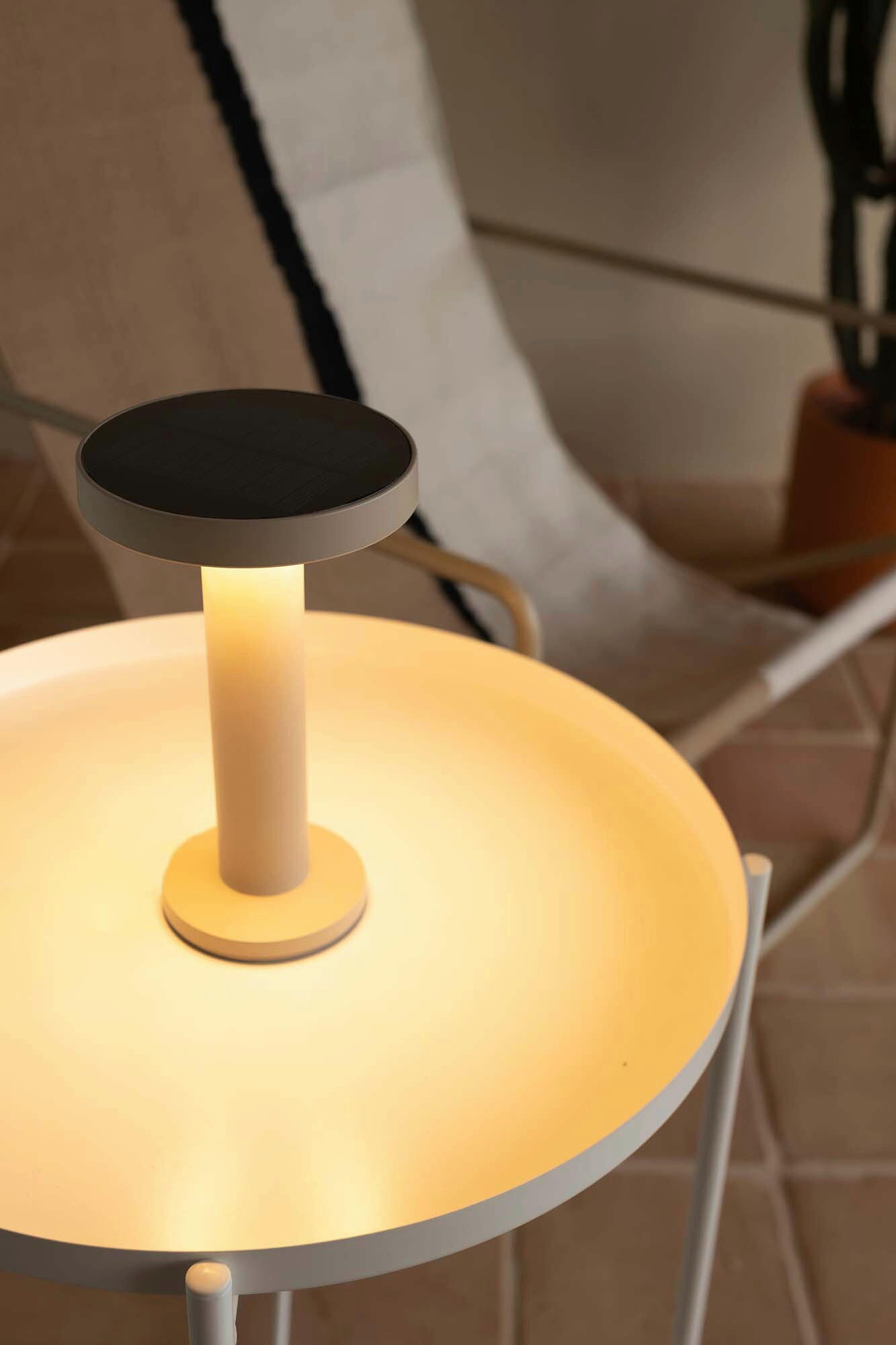 SOLARLEUCHTE  - Sandfarben, Design, Kunststoff (13/13/21.7cm)