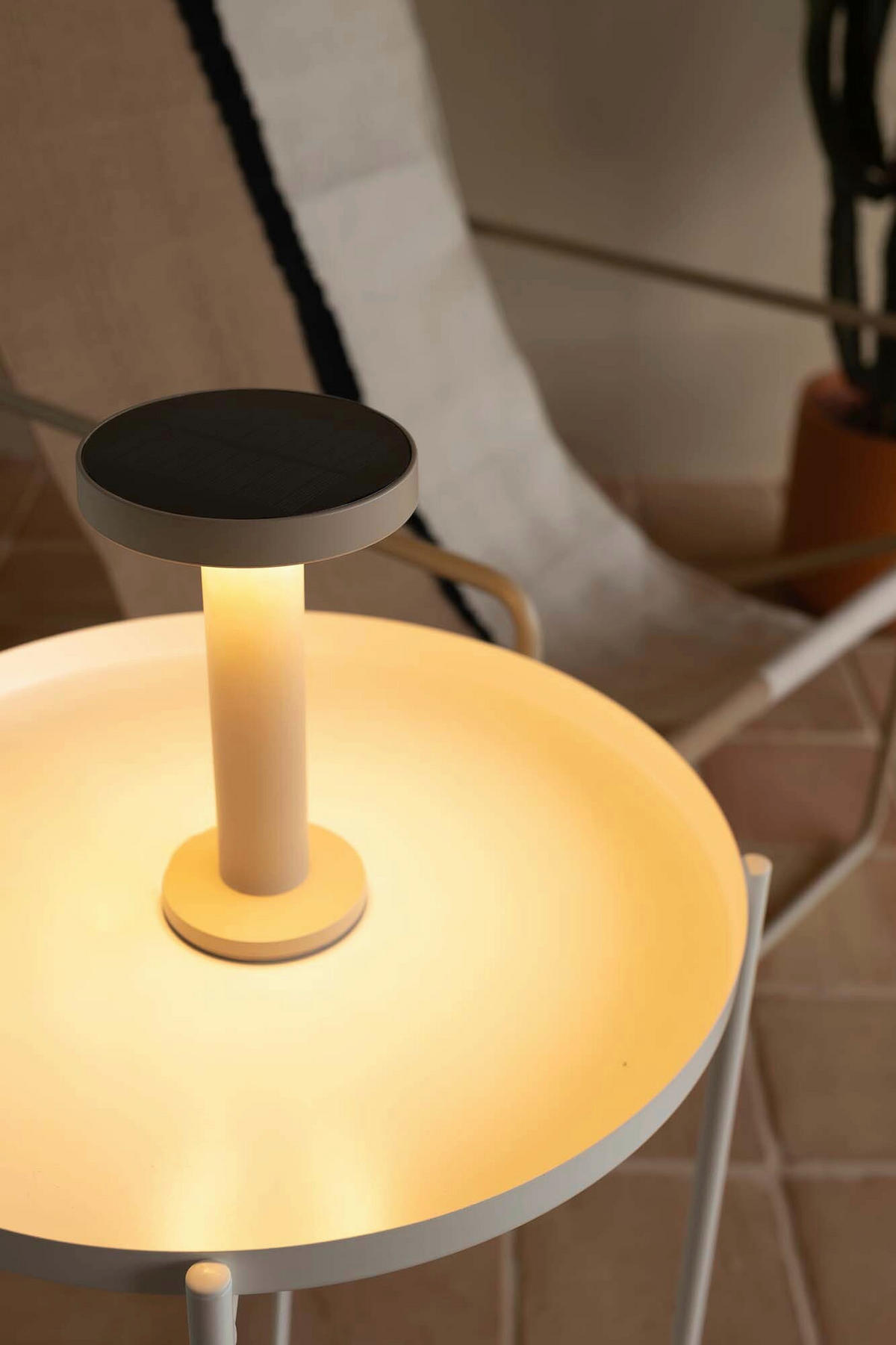 SOLARLEUCHTE  - Sandfarben, Design, Kunststoff (13/13/21.7cm)