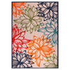 OUTDOORTEPPICH 60/110 cm Floral Multicolor, Weiß  - Multicolor/Weiß, LIFESTYLE, Kunststoff/Textil (60/110cm) - Novel