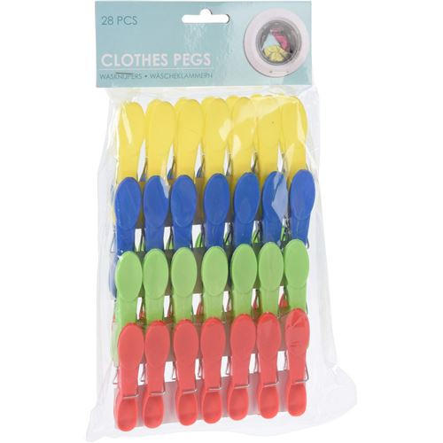 KLÄDNYPOR  - röd/grön, Basics, plast (8,5cm)