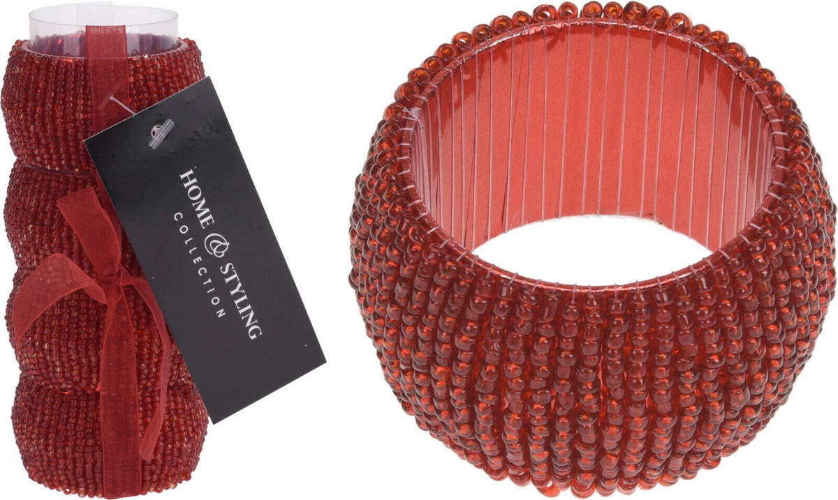 SADA KROUŽKŮ NA UBROUSKY - červená, Basics, plast (5.5/5.5/12cm)