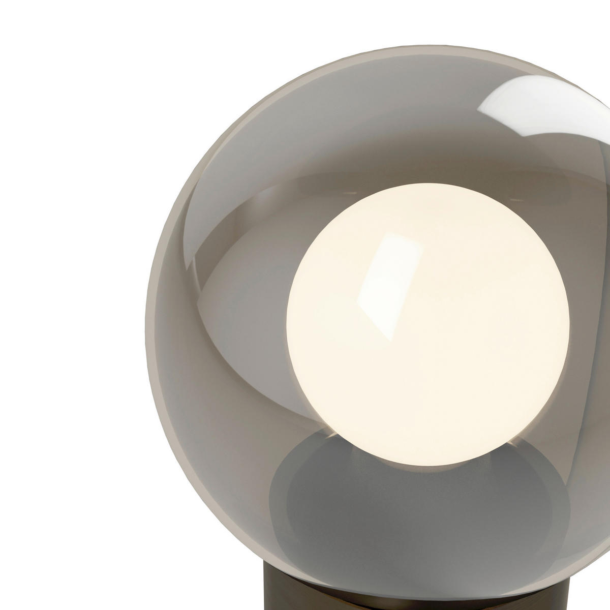 TISCHLEUCHTE 12/17,5 cm  - Braun/Bronzefarben, Design, Glas/Metall (12/17,5cm)