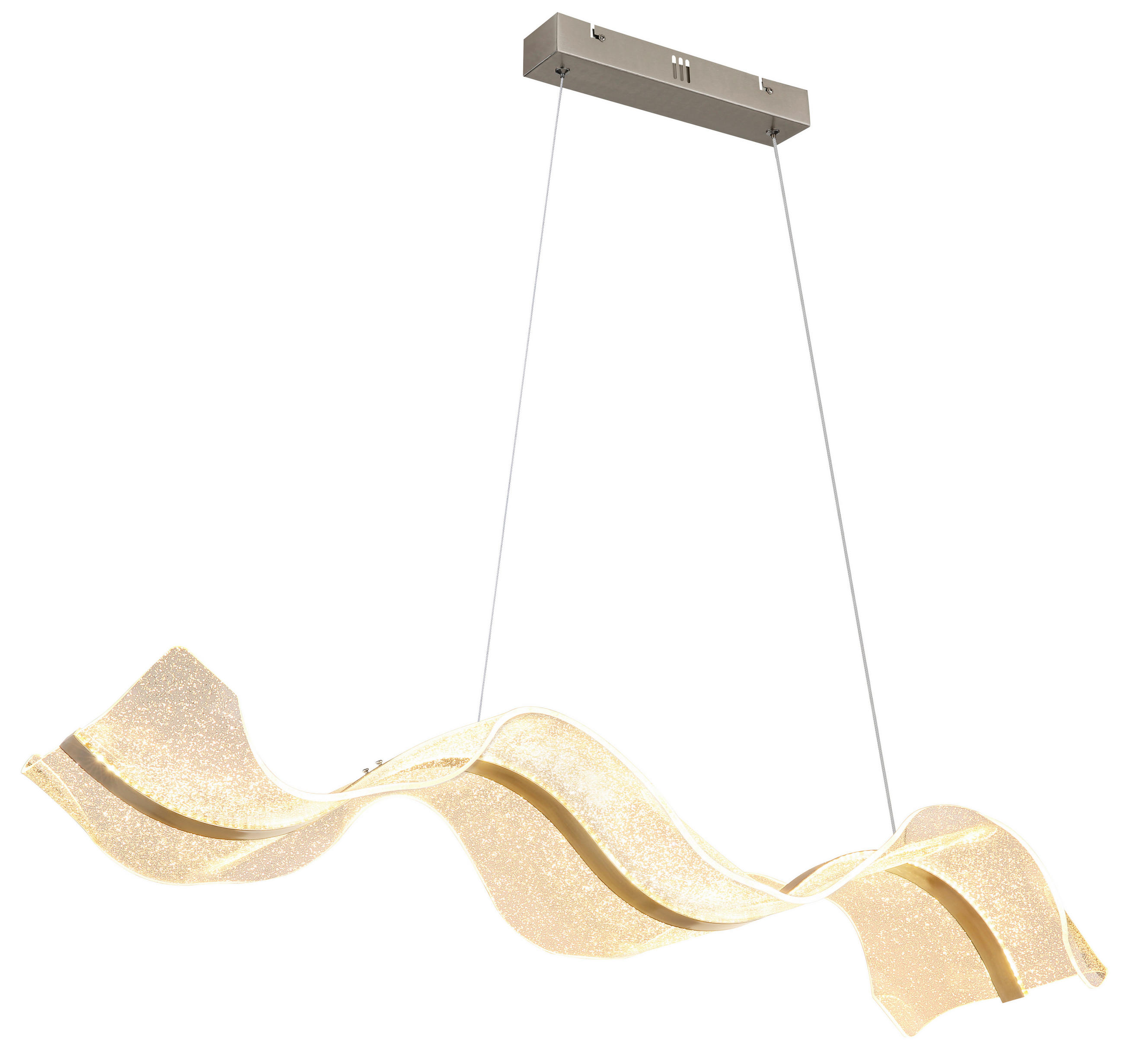 LED-HÄNGELEUCHTE 101/29,4/120 cm - Klar, Design, Kunststoff/Metall (101/29,4/120cm) - Globo