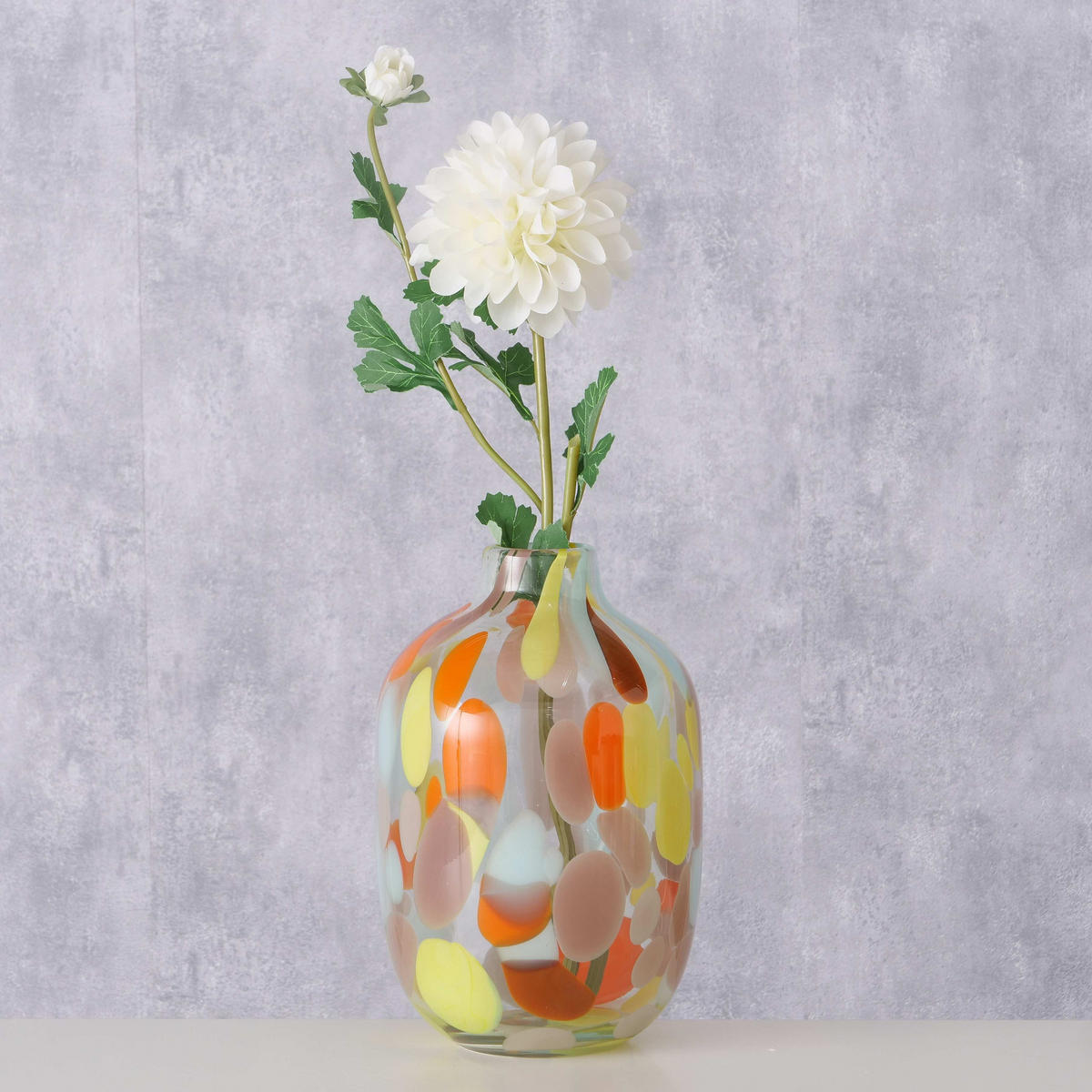 VASE  - Multicolor, Basics, Glas (17/26cm) - Boltze Home