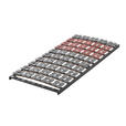 TELLERLATTENROST 140/200 cm Buche, Birke  - Dunkelgrau, Basics, Holz (140/200cm) - Novel