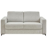 SCHLAFSOFA  in Webstoff Ecru  - Ecru/Schwarz, KONVENTIONELL, Textil/Metall (196/87/103cm) - Dieter Knoll