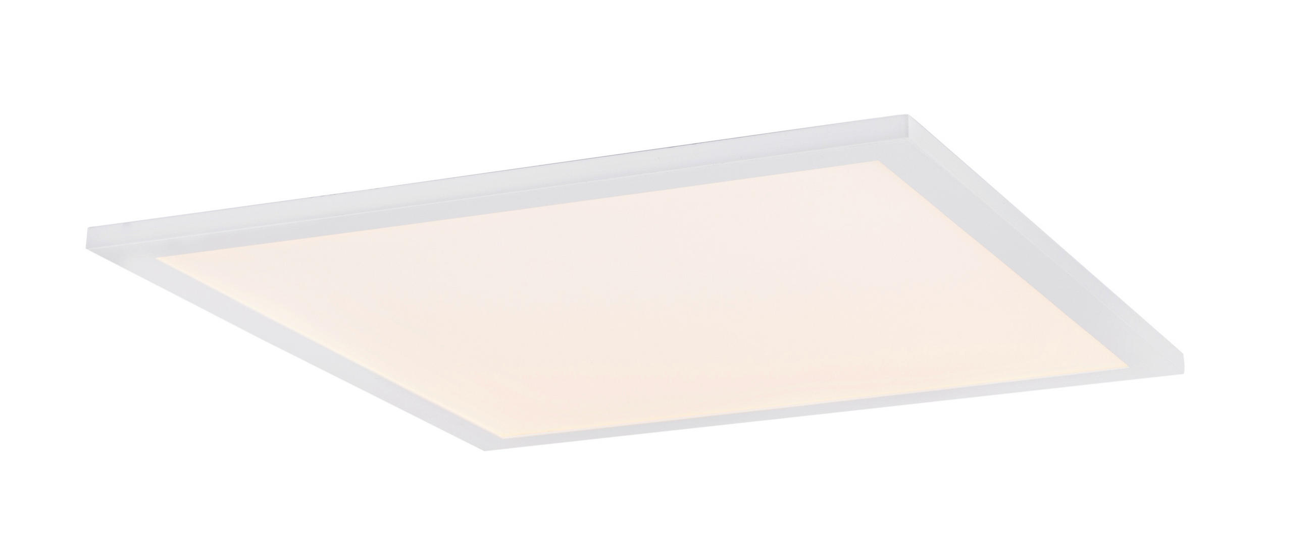 LED-DECKENLEUCHTE Rosi 45/45/5 cm   - Opal/Weiß, Basics, Kunststoff/Metall (45/45/5cm) - Globo