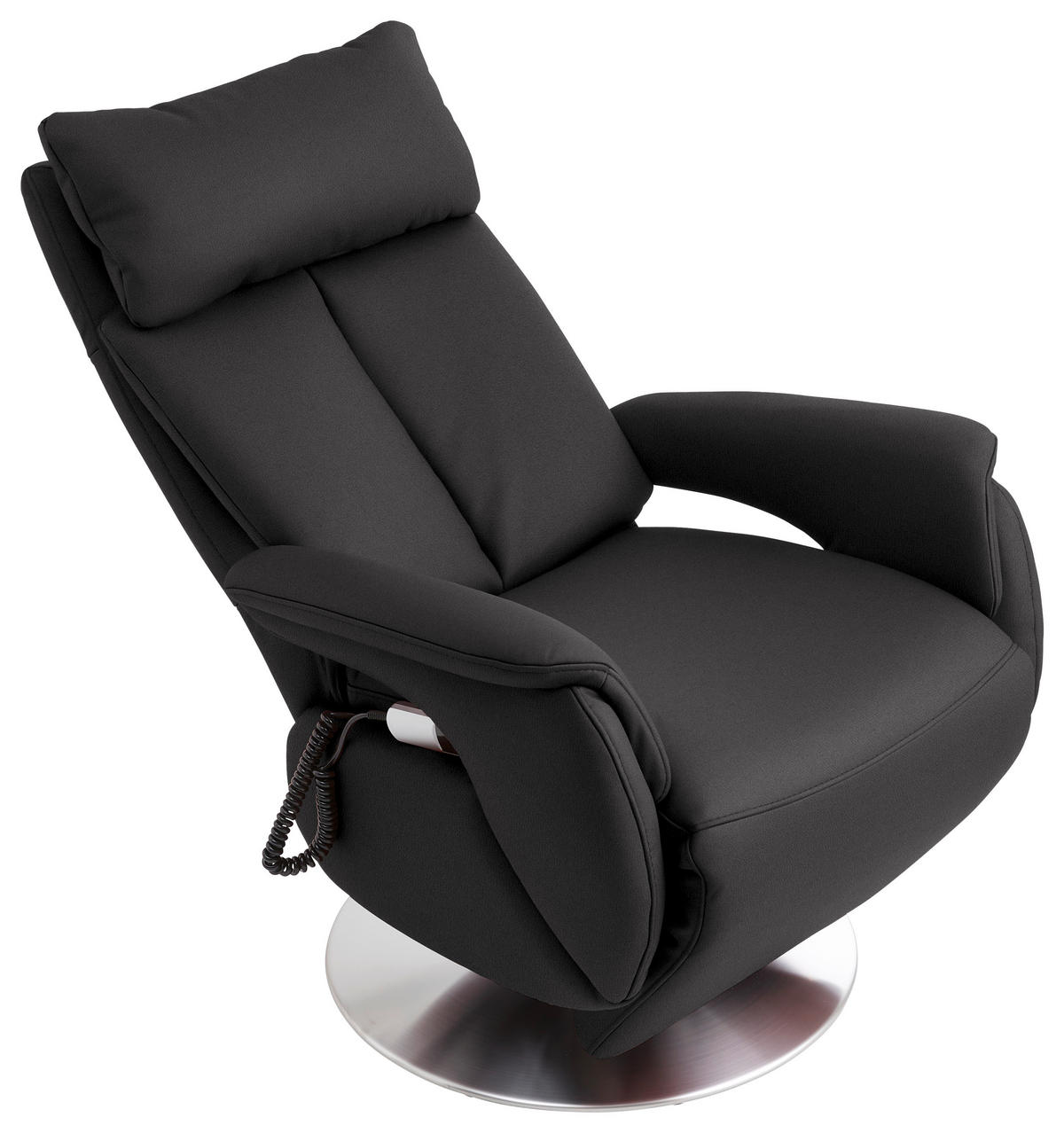 RELAXSESSEL in Leder Dunkelbraun  - Edelstahlfarben/Dunkelbraun, Konventionell, Leder/Metall (78/110/81cm) - Cantus