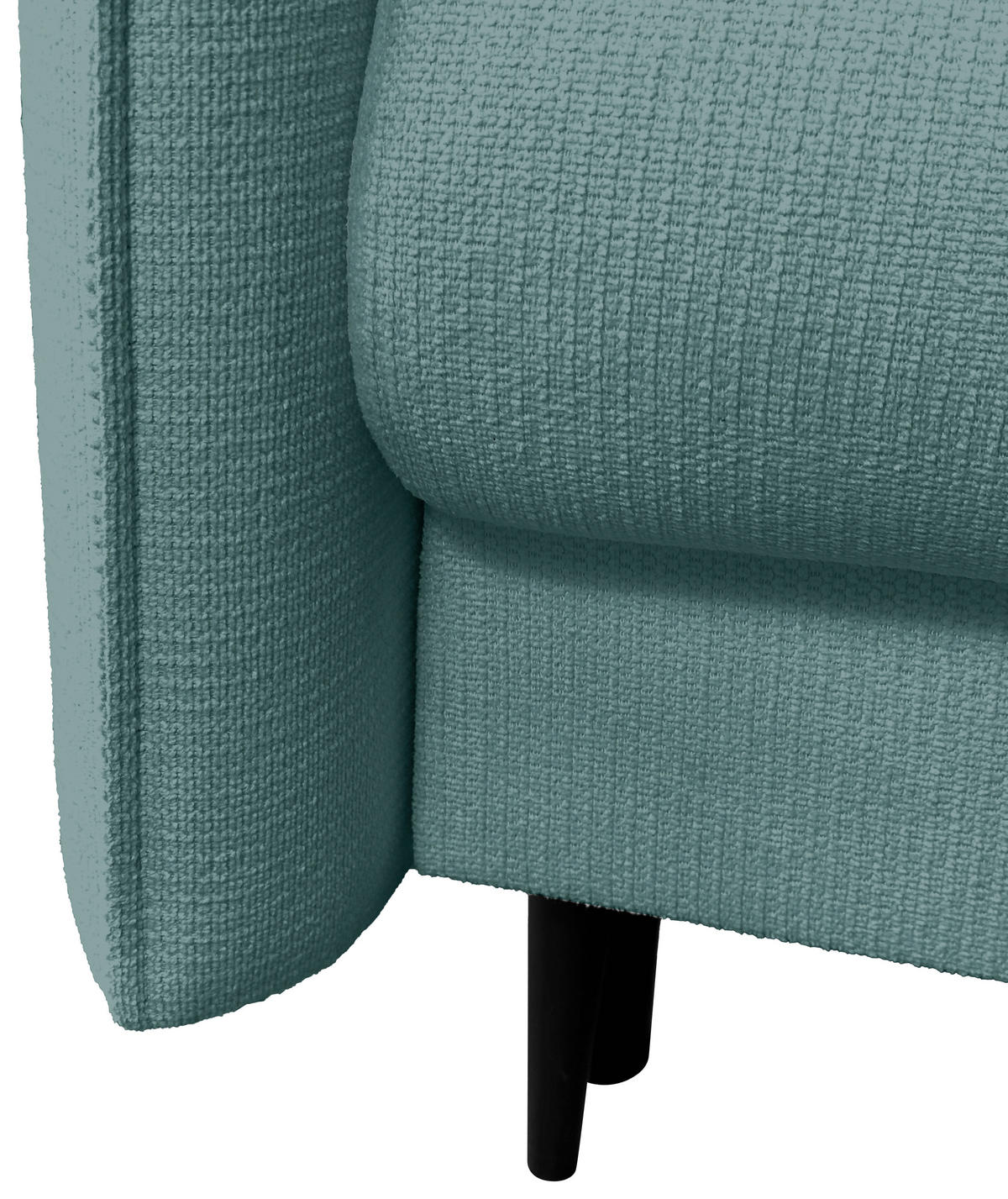 SCHLAFSOFA  mit Liegefunktion Webstoff Türkis  - Türkis/Schwarz, Design, Holz/Kunststoff (216/96/102cm) - MID.YOU