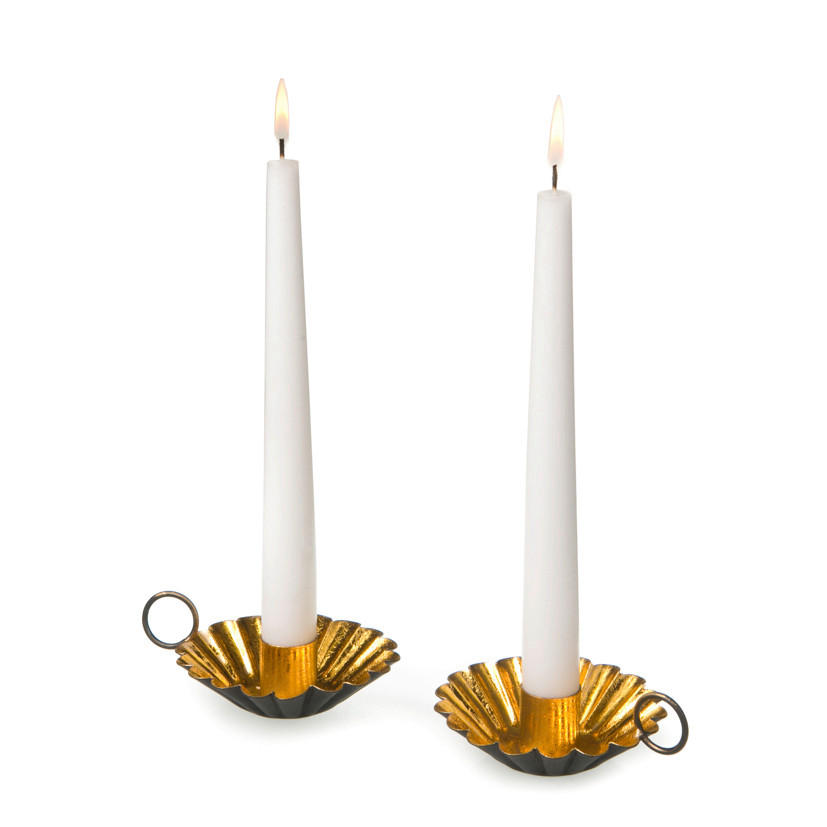 STOJAN NA SVÍČKU 1 ks  kov - černá/barvy zlata, Basics, kov (9,5/5cm)