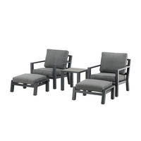 LOUNGEGRUPP aluminium  - grå/svart, Modern, metall/textil (75/77/87cm) - Gardenson