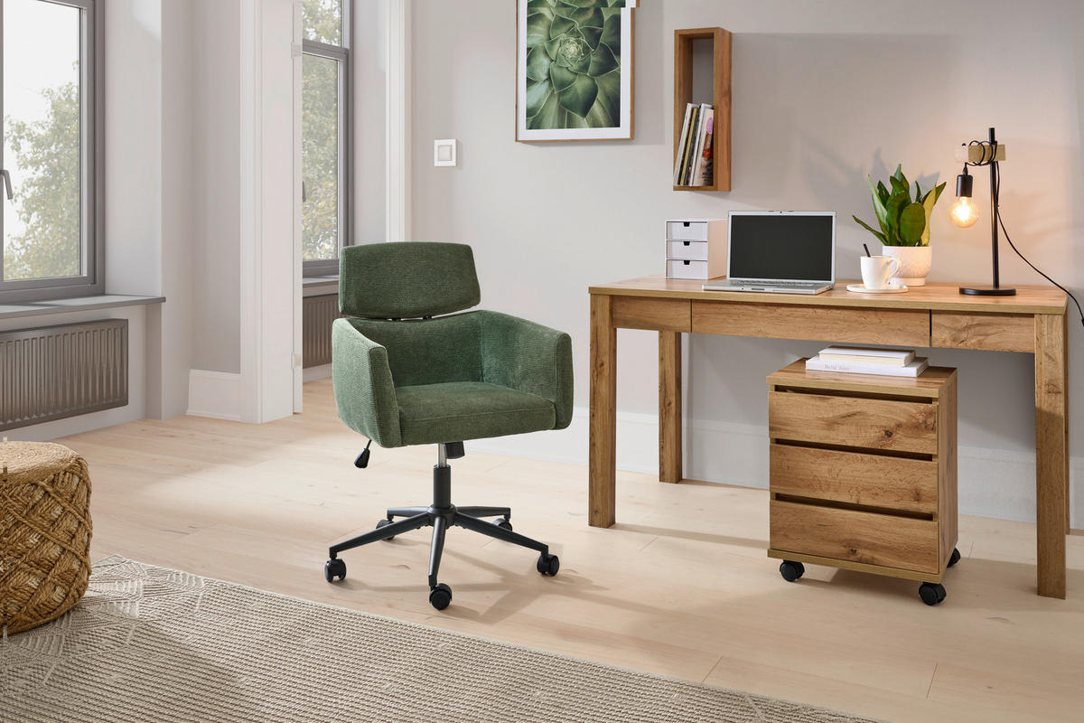Scaun Rotativ, microfibră, verde - verde/negru, Modern, plastic/lemn (62/92/100/63cm) - Livetastic