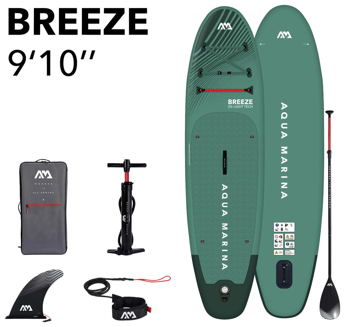 STAND-UP PADDLE BOARD AQUA MARINA BT-23BRP  - Grün, Trend, Kunststoff (300/76/12cm)