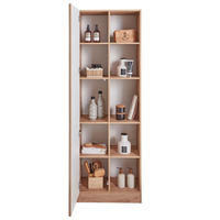 HOCHSCHRANK 60/195,5/33 cm  - Eiche Artisan, KONVENTIONELL, Glas/Holzwerkstoff (60/195,5/33cm) - Xora