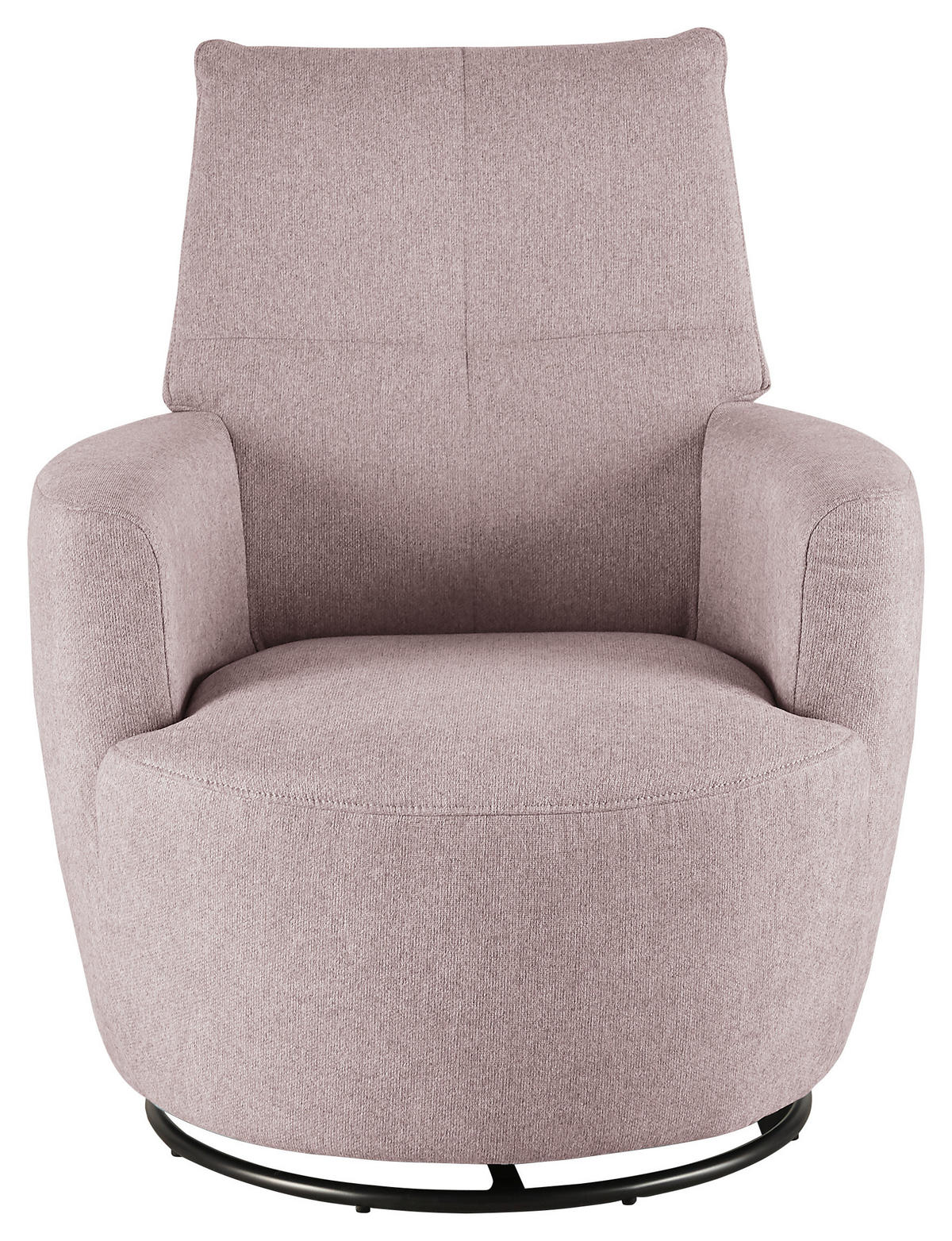 SESSEL Webstoff Hellrosa    - Hellrosa/Schwarz, Design, Textil/Metall (80/96/88cm) - SetOne by Musterring