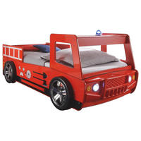 AUTOBETT 90/200 cm Rot Rot  - Silberfarben/Rot, Basics, Holzwerkstoff/Kunststoff (90/200cm) - MID.YOU