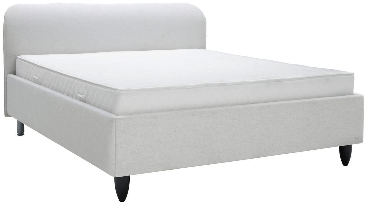 BOXSPRINGBETT 180/200 cm  in Beige  - Beige/Schwarz, Design, Kunststoff/Textil (180/200cm) - RUF Betten