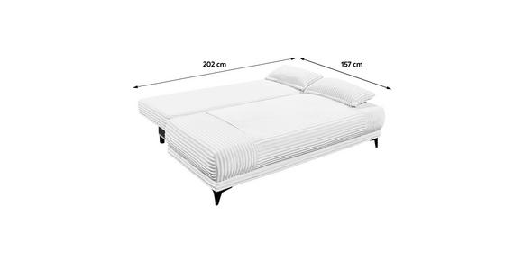 SCHLAFSOFA  mit Cord Weiß  - Schwarz/Weiß, KONVENTIONELL, Kunststoff/Textil (211/96/105cm) - Carryhome