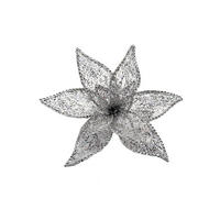 UKRASNI CVET - srebrna, Dizajnerski, metal/plastika (25cm) - X-Mas