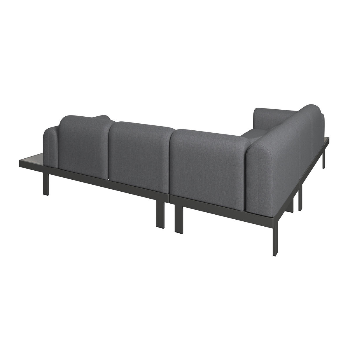 LOUNGEGARNITUR 273/273 cm Aluminium  - Anthrazit/Grau, MODERN, Glas/Textil (273/273cm) - Ambia Garden