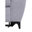 ECKSOFA Grau Velours Bettkasten, Schlaffunktion, Rücken echt, Kopfteilverstellung, Liegefläche im Originalstoff  - Schwarz/Grau, KONVENTIONELL, Textil/Metall (217/255cm) - Carryhome