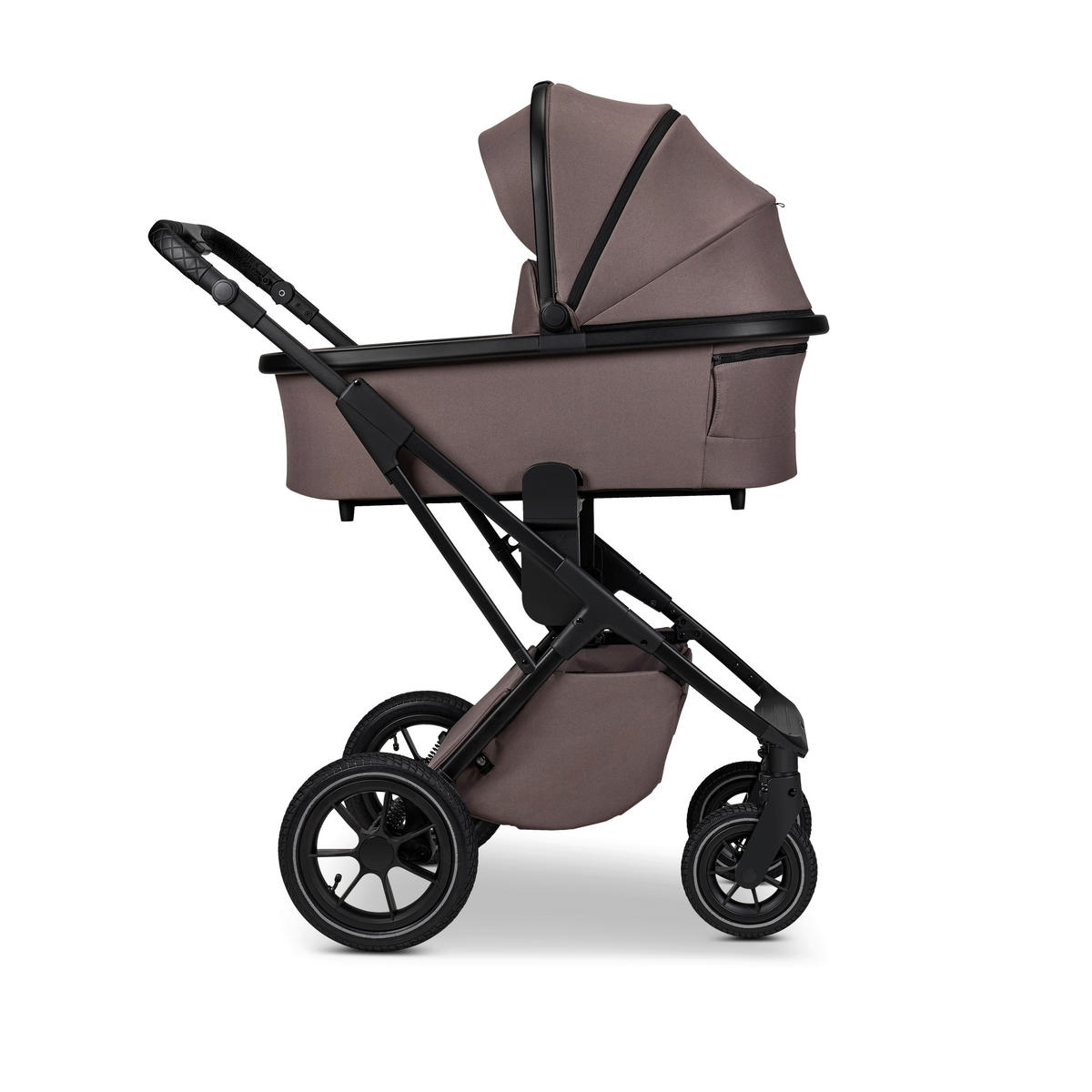 KOMBIKINDERWAGEN  Più  Tonka  - Graubraun/Schwarz, Basics, Textil (97/105/127cm) - Moon