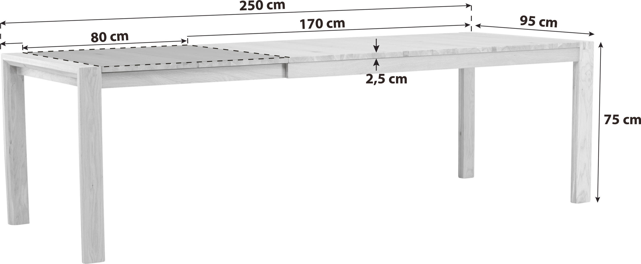 Thumbnail - Livetastic Esstisch, Eiche, Holz, Eiche, teilmassiv, Holz, rechteckig, eckig, 95x75x170 cm, Esszimmer, Tische, Esstische